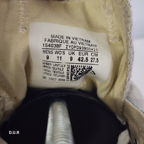 Converse Chuck Taylor Shoes Unisex Size Men's 9/Women's 11 Metallic 154038F - Picture 9 of 9